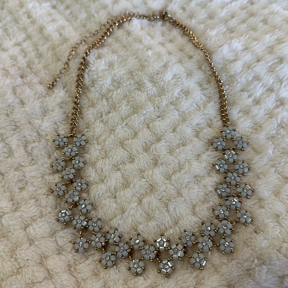 Blue Floral Charming Charlie Necklace